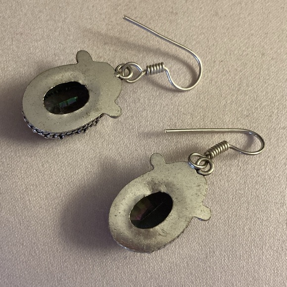 NWOT - Mystic Rainbow Topaz Gemstone Silver Earrings - Picture 9 of 9